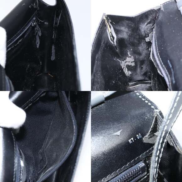 CELINE Shoulder Bag Leather Black Gold - Picture 12 of 12